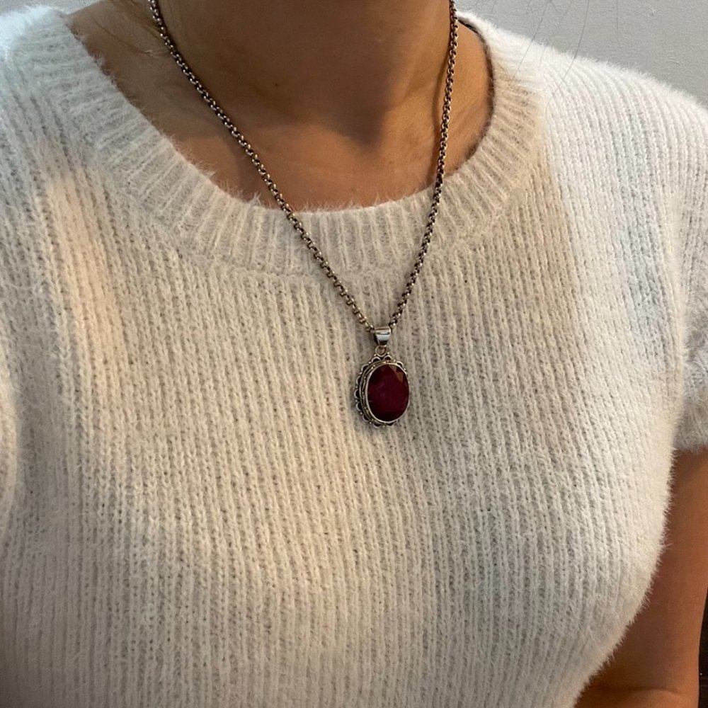 Natural Ruby Pendant & Ring (Set) - image 6